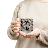 Piano Keys Design 04 on Glass Mug - 10oz Coffee Cup for Music Lovers