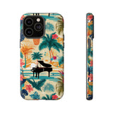 Tropical Piano iPhone Case - Floral Design for Music Lovers