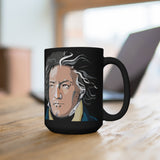 Beethoven Image 7 on Black Mug 15oz