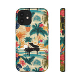 Tropical Piano iPhone Case - Floral Design for Music Lovers
