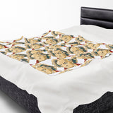 Beethoven Design 02 on Velveteen Plush Blanket for Music Lovers