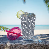 Music Notes Design 03 on Tumbler with Straw - 16oz, Perfect for Music Lovers