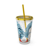 Beethoven Design 01 on Tumbler with Straw - 16oz, Perfect for Music Lovers