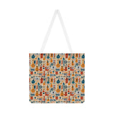 Musical Instruments Design 01 on Shoulder Tote Bag - Floral & Palm Design