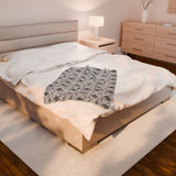 Piano Keys Design 04 on Velveteen Plush Blanket for Music Lovers