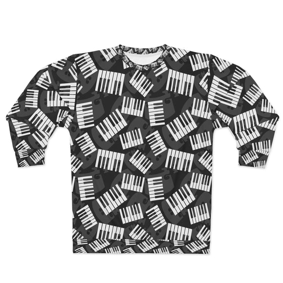 Piano Keys Unisex Sweatshirt (AOP) (1)