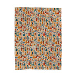 Musical Instruments Design 01 on Velveteen Plush Blanket for Music Lovers