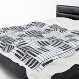 Piano Keys Design 01 on Velveteen Plush Blanket for Music Lovers