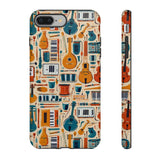 Musical Instruments Design 01 on iPhone Case - Floral Design for Music Lovers