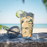 Beethoven Design 02 on Tumbler with Straw - 16oz, Perfect for Music Lovers