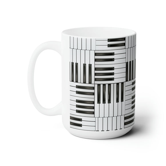 Piano Keys Ceramic Mug 15oz (1)