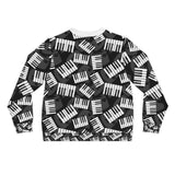 Piano Keys Design 03 on Lightweight Sweatshirt | Music Lover's Gift