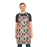 Musical Instruments Design 03 Print on Apron with 5-Color Straps | Perfect for Cooking & BBQ
