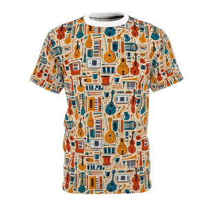 Musical Instruments Design 01 on Unisex Tee for Music Lovers