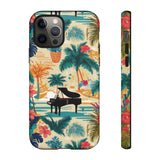 Tropical Piano iPhone Case - Floral Design for Music Lovers