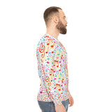 Music Notes Design 01 on Lightweight Sweatshirt | Music Lover's Gift
