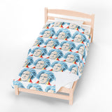 Beethoven Design 01 on Velveteen Plush Blanket for Music Lovers