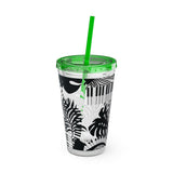 Piano Keys Design 02 on Tumbler with Straw - 16oz, Perfect for Music Lovers