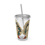 Beethoven Design 02 on Tumbler with Straw - 16oz, Perfect for Music Lovers