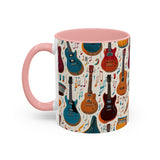 Musical Instruments Design 03 on Accent Coffee Mug - Beautiful Design for Music Lovers