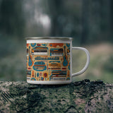 Musical Instruments Design 02 on Enamel Camping Mug