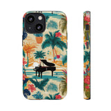 Tropical Piano iPhone Case - Floral Design for Music Lovers