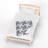 Piano Keys Design 01 on Velveteen Plush Blanket for Music Lovers