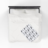 Mozart Sketch Design on Velveteen Plush Blanket for Music Lovers