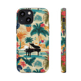 Tropical Piano iPhone Case - Floral Design for Music Lovers