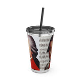 Mozart and Manuscript Design on Tumbler with Straw - 16oz, Perfect for Music Lovers