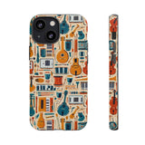 Musical Instruments Design 01 on iPhone Case - Floral Design for Music Lovers