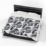 Piano Keys Design 02 on Velveteen Plush Blanket for Music Lovers