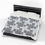 Piano Keys Design 01 on Velveteen Plush Blanket for Music Lovers