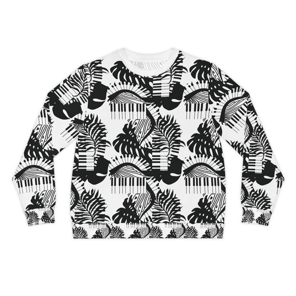Piano Keys Design 02 on Lightweight Sweatshirt | Music Lover's Gift