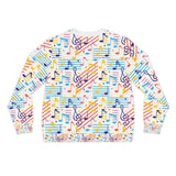 Music Notes Design 02 on Lightweight Sweatshirt | Music Lover's Gift