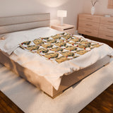 Beethoven Design 02 on Velveteen Plush Blanket for Music Lovers