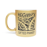 Gifted Pianist Metallic Mug (Silver / Gold) 11 oz