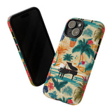 Tropical Piano iPhone Case - Floral Design for Music Lovers