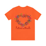 Copy of I Love Music Unisex Jersey Short Sleeve Tee (colour choices)