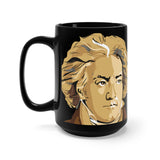 Beethoven Image 2 on Black Mug 15oz