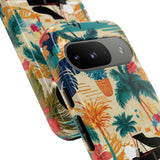 Tropical Piano Google Pixel Phone Case - Floral Design for Music Lovers