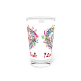 I Love Music Design 2 on Pint Glass, 16oz