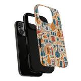 Musical Instruments Design 01 on iPhone Case - Floral Design for Music Lovers