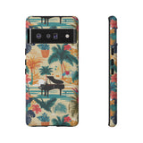 Tropical Piano Google Pixel Phone Case - Floral Design for Music Lovers