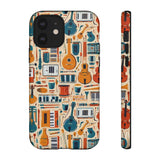 Musical Instruments Design 01 on iPhone Case - Floral Design for Music Lovers