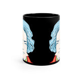 Beethoven Image on Black mug 11oz