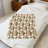 Beethoven Design 02 on Velveteen Plush Blanket for Music Lovers