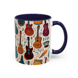 Musical Instruments Design 03 on Accent Coffee Mug - Beautiful Design for Music Lovers