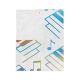 Piano Keys Velveteen Minky Blanket 4