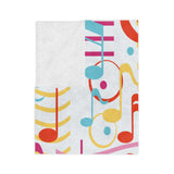 Musical Notes Velveteen Minky Blanket 3